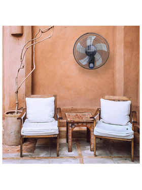 Ανεμιστηρας Τοιχου Μαυρος με Κοντρολ Φ44,5 65w