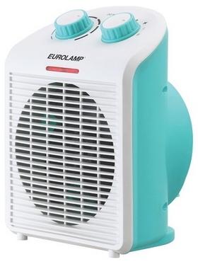 Αεροθερμο Μπανιου 2000w Ip21 Λευκο-Γαλαζιο