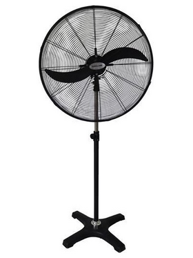 Ανεμιστηρας Βιομηχανικος Μεταλλικος Ορθοστατης Μαυρος φ76 190w με Διακοπτη Περιστροφης