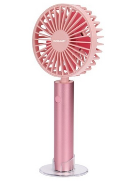 Ανεμιστηρας Χειρος Επαναφορτιζομενος με usb φ10 2000mah ροζ