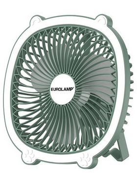 Ανεμιστηρας Γραφειου Επαναφορτιζομενος φ17 με led φωσ Πρασινο Μεντας
