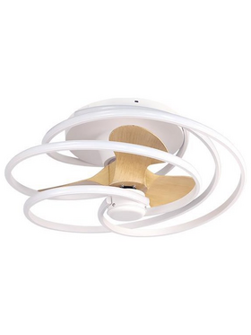 Ανεμιστηρας Οροφης Λευκο και Ξυλο με led φωσ και Κοντρολ φ68 dc 26w