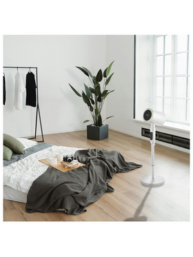 Ανεμιστηρας Ορθοστατης φ20 50w και Θερμαντικο 2200w Κρεμ 2 σε 1