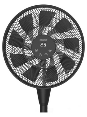Ανεμιστηρας Ορθοστατης dc Μοτερ φ40 25w Μαυρος με Κοντρολ