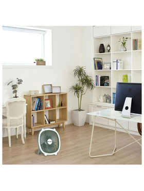 Ανεμιστηρας Γραφειου Επαναφορτιζομενος φ17 με led φωσ Πρασινο Μεντας