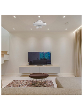 Ανεμιστηρας-Φωτιστικο φ26 30w Λευκος και Κοντρολ 10w Βιδωτος σε ε27