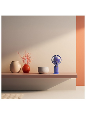 Ανεμιστηρας Χειρος Επαναφορτιζομενος με usb και Βαση Κινητου φ9 μωβ