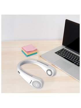 Ανεμιστηρας Λαιμου Επαναφορτιζομενος με usb Λευκος