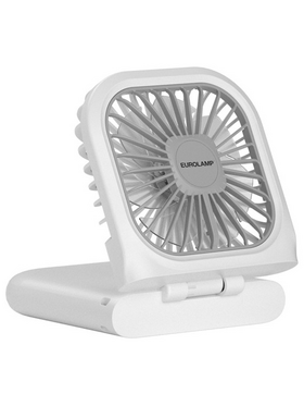 Ανεμιστηρας Χειρος-Λαιμου Επαναφορτιζομενος και Αναδιπλουμενος 2500mah Λευκος