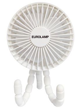 Ανεμιστηρας Γραφειου Λευκος φ11 3w Ευκαμπτο Τριποδο Επαναφορτιζομενος