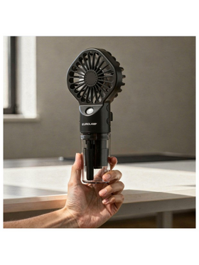 Ανεμιστηρας Χειρος Mist Επαναφορτιζομενος Φ6.5 Μαυρο
