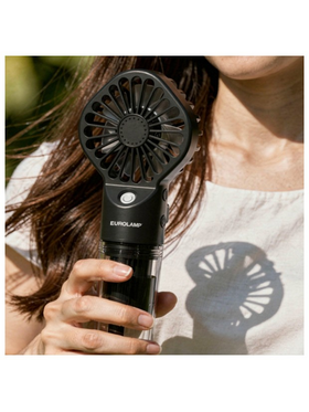 Ανεμιστηρας Χειρος Mist Επαναφορτιζομενος Φ6.5 Μαυρο