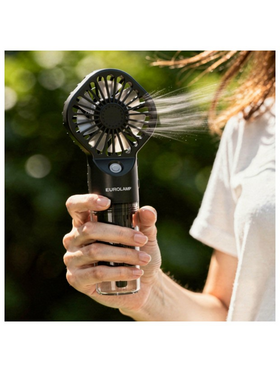 Ανεμιστηρας Χειρος Mist Επαναφορτιζομενος Φ6.5 Μαυρο