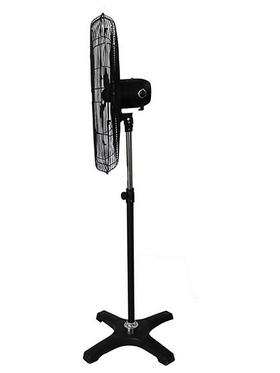 Ανεμιστηρας Βιομηχανικος Μεταλλικος Ορθοστατης Μαυρος φ76 190w με Διακοπτη Περιστροφης