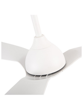 Ανεμιστηρας Οροφης Αδιαβροχος Ip44  Λευκος, 3 Φτερωτες, με Κοντρολ Φ132 dc 33w