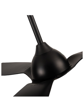 Ανεμιστηρας Οροφης Αδιαβροχος  Ip44 Μαυρος, 3 Φτερωτες, με Κοντρολ Φ132 dc 33w