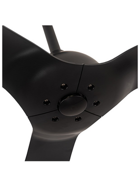 Ανεμιστηρας Οροφης Αδιαβροχος  Ip44 Μαυρος, 3 Φτερωτες, με Κοντρολ Φ132 dc 33w