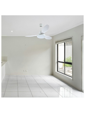 Ανεμιστηρας Οροφης Λευκος  με led φωσ και Κοντρολ Φ122 dc 35w