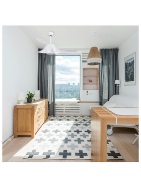 Ανεμιστηρας Οροφης Χρωμα Λευκο με led φωσ και Κοντρολ Φ132 dc Μοτερ 35w