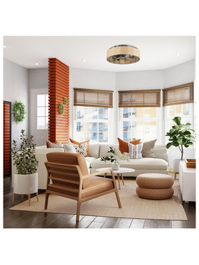 Ανεμιστηρας Οροφης με Νημα Κανναβης 4xe27 με Κοντρολ φ55 dc 20w