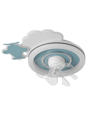 Ανεμιστηρας Οροφης Παιδικος Αεροπλανακι Μπλε 15w με led φωσ 65w και Κοντρολ