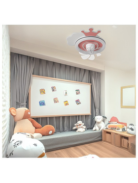 Ανεμιστηρας Οροφης Παιδικος Κορωνα ροζ 15w με led φωσ 65w και Κοντρολ