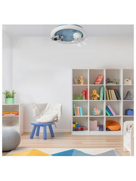 Ανεμιστηρας Οροφης Παιδικος Αστροναυτης Μπλε 15w με led φωσ 48w και Κοντρολ