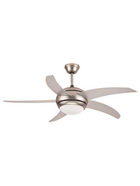 Ανεμιστηρας Οροφης με 1 φωσ e27 Νικελ ματ με Κοντρολ Φ122 70w