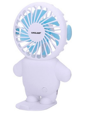 Ανεμιστηρας Χειρος Επαναφορτιζομενος με usb φ8 Λευκο-Μπλε