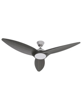 Ανεμιστηρας Οροφης Wifi Χρωμα Γκρι Ξυλου με led φωσ rgb και Κοντρολ Φ132 dc Μοτερ 35w