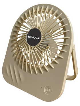 Ανεμιστηρας Γραφειου Επαναφορτιζομενος Slim 4.5w Μπεζ