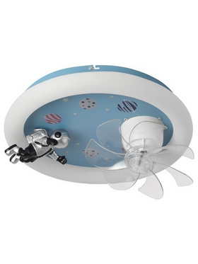 Ανεμιστηρας Οροφης Παιδικος Αστροναυτης Μπλε 15w με led φωσ 48w και Κοντρολ