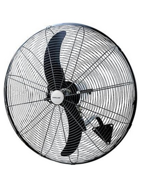 Ανεμιστηρας Βιομηχανικος Μεταλλικος Τοιχου Μαυρος με Κοντρολ φ76 200w