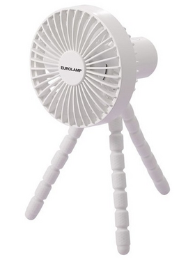 Ανεμιστηρας Γραφειου Λευκος φ11 3w Ευκαμπτο Τριποδο Επαναφορτιζομενος