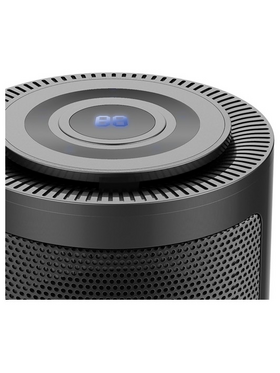 Αεροθερμο Κεραμικο 1500w Κυκλικο Μαυρο με Τηλεχειριστηριο