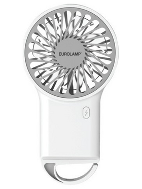 Ανεμιστηρας Χειρος Επαναφορτιζομενος με Κρικο φ8 Λευκο