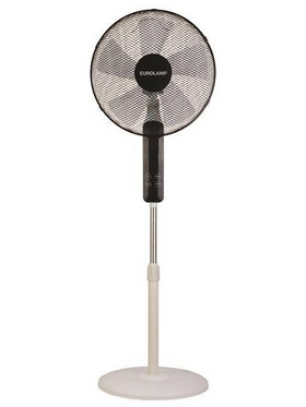 Ανεμιστηρας Ορθοστατης με Στρογγυλη Βαση Λευκος με Κοντρολ φ40 60w 5 Φτερωτες led Οθονη Αφης