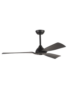 Ανεμιστηρας Οροφης Αδιαβροχος  Ip44 Μαυρος, 3 Φτερωτες, με Κοντρολ Φ132 dc 33w