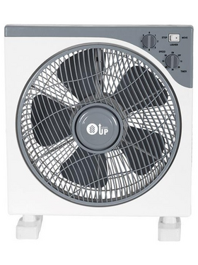 Ανεμιστηρας box fan Τετραγωνος Ασπρο-Γκρι φ37 45w