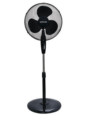Ανεμιστηρας Ορθοστατης Μαυρος με Στρογγυλη Βαση φ40 60w
