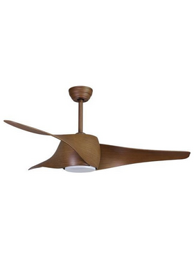 Ανεμιστηρας Οροφης Χρωμα Ξυλου με led φωσ και Κοντρολ Φ132 dc Μοτερ 35w