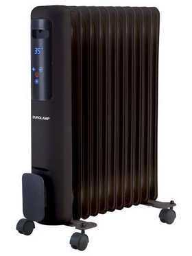 Ηλεκτρικο Καλοριφερ Λαδιου 11 Φετες 2500w Μαυρο με led Οθονη και Κοντρολ