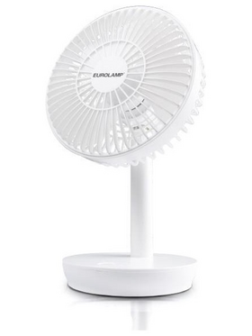 Ανεμιστηρας Γραφειου Επαναφορτιζομενος  Λευκος φ16 9w dc