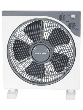 Ανεμιστηρας box fan Τετραγωνος Ασπρο-Γκρι φ37 45w