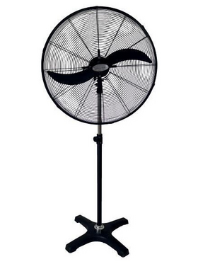 Ανεμιστηρας Βιομηχανικος Μεταλλικος Ορθοστατης Μαυρος φ66 160w με Διακοπτη Περιστροφης