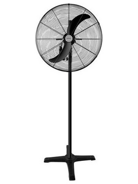 Ανεμιστηρας Βιομηχανικος Μεταλλικος Ορθοστατης Μαυρος φ66 180w