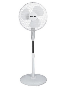 Ανεμιστηρας Ορθοστατης Λευκος με Στρογγυλη Βαση φ40 60w