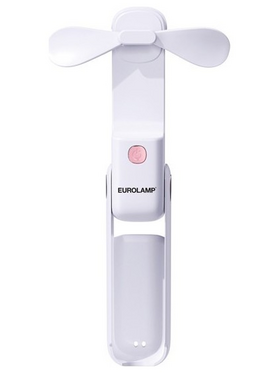 Ανεμιστηρας Χειρος Επαναφορτιζομενος με usb φ8 Anαδιπλουμενος Λευκο