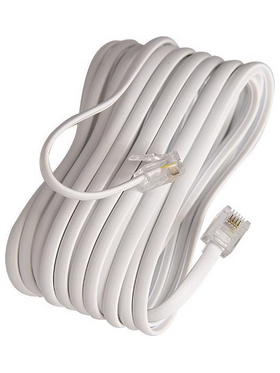 Προεκταση Τηλεφωνου A.t. Λευκη 5m 6p4c Rj11