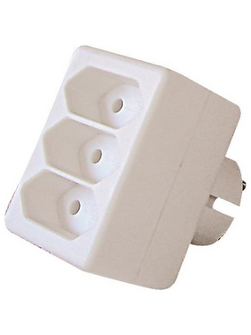 Ανταπτορας Σουκο σe 3 Aπλa με Προστασια Επαφων